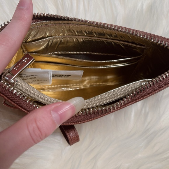 NWT VINTAGE Danier Genuine Leather Wristlet Wallet - Picture 5 of 6